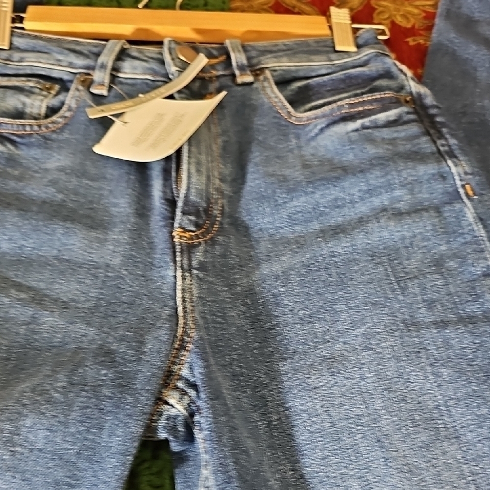 OSOS High Rise Blue Jeans with Tapered Leg Size 25/34 - Picture 8 of 11